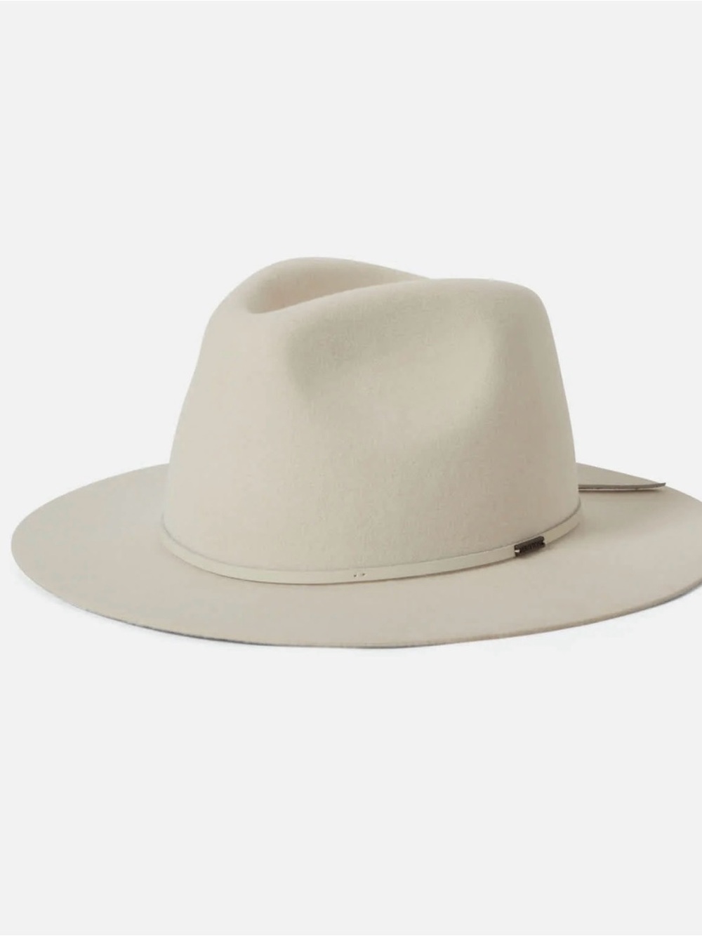 Brixtonw Light Brown Wesley Suede Fedora in XS